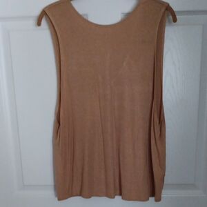 Women's Tan Sleeveless Top